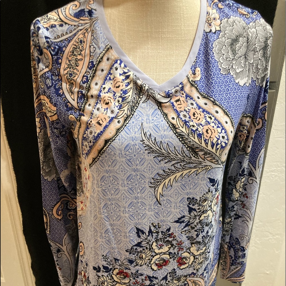 NWOT Chico’s Paisley Long Sleeve Blouse S. OP/PS